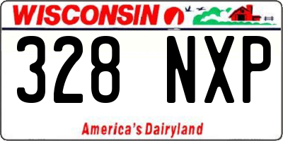WI license plate 328NXP