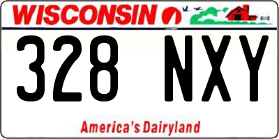 WI license plate 328NXY
