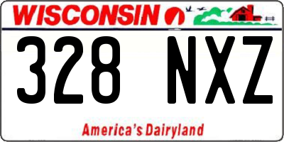 WI license plate 328NXZ
