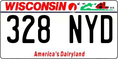 WI license plate 328NYD