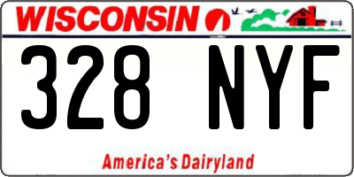WI license plate 328NYF