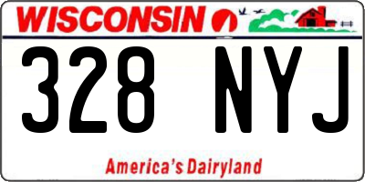 WI license plate 328NYJ