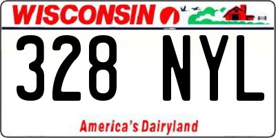 WI license plate 328NYL