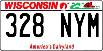 WI license plate 328NYM