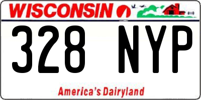 WI license plate 328NYP