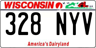 WI license plate 328NYV