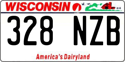 WI license plate 328NZB