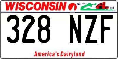 WI license plate 328NZF