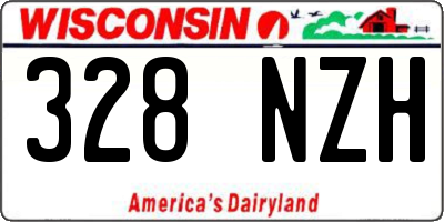 WI license plate 328NZH