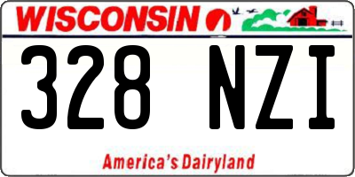 WI license plate 328NZI