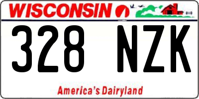 WI license plate 328NZK