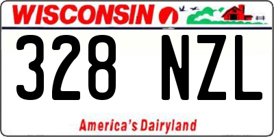 WI license plate 328NZL