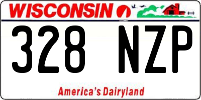 WI license plate 328NZP