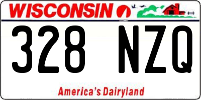 WI license plate 328NZQ