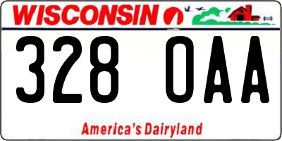 WI license plate 328OAA