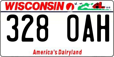 WI license plate 328OAH