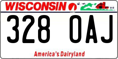 WI license plate 328OAJ