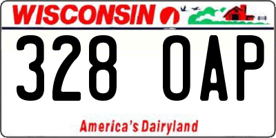 WI license plate 328OAP