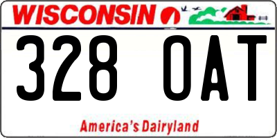 WI license plate 328OAT