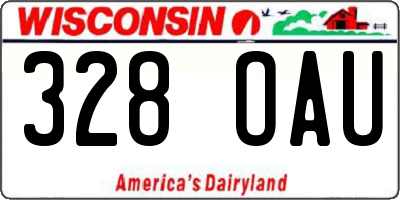 WI license plate 328OAU