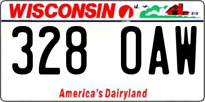 WI license plate 328OAW