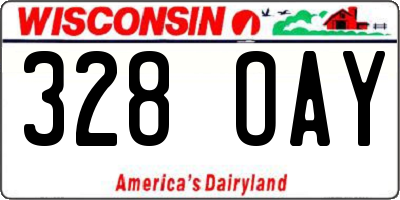WI license plate 328OAY