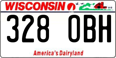 WI license plate 328OBH