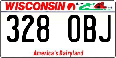 WI license plate 328OBJ