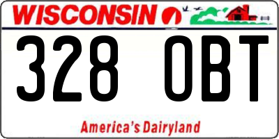 WI license plate 328OBT