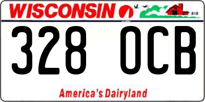 WI license plate 328OCB