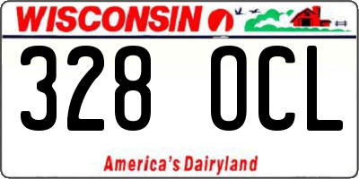 WI license plate 328OCL