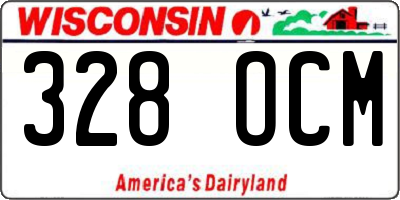 WI license plate 328OCM
