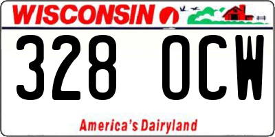 WI license plate 328OCW