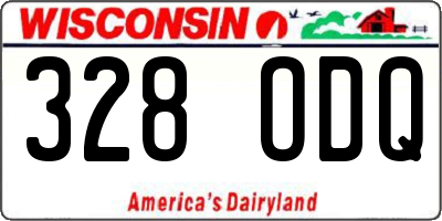 WI license plate 328ODQ