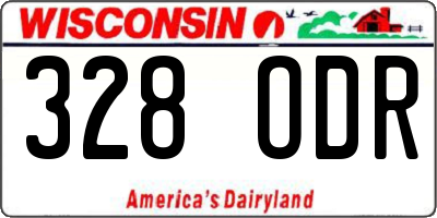 WI license plate 328ODR