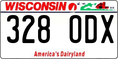 WI license plate 328ODX