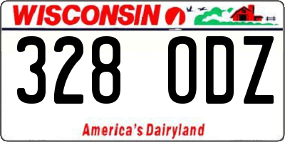 WI license plate 328ODZ