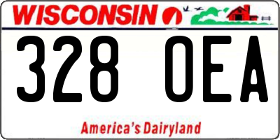 WI license plate 328OEA