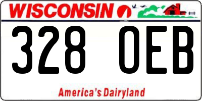 WI license plate 328OEB
