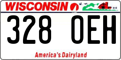 WI license plate 328OEH