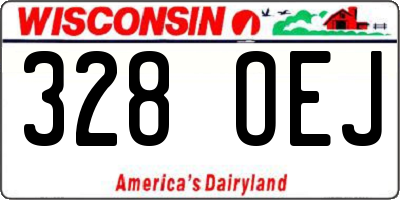 WI license plate 328OEJ