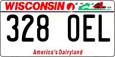 WI license plate 328OEL