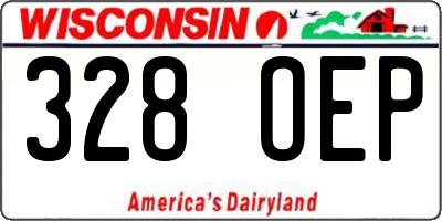 WI license plate 328OEP