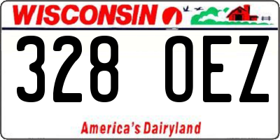 WI license plate 328OEZ