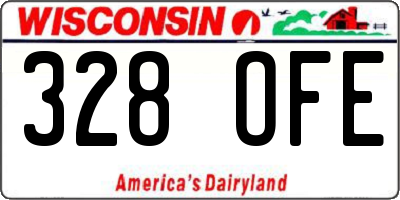 WI license plate 328OFE