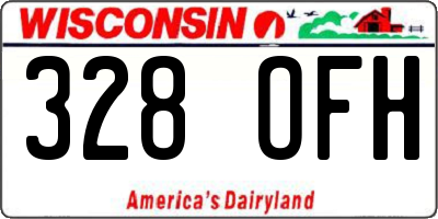 WI license plate 328OFH