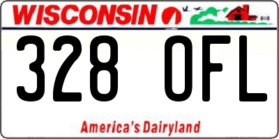 WI license plate 328OFL