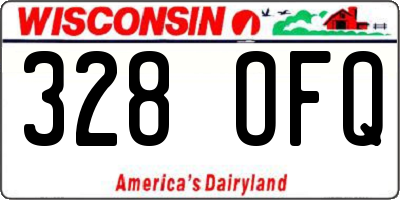 WI license plate 328OFQ
