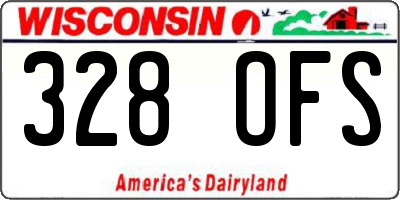 WI license plate 328OFS