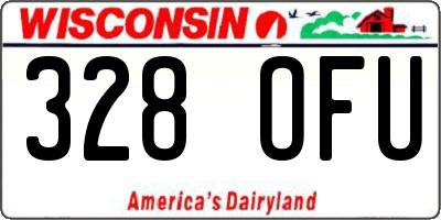 WI license plate 328OFU